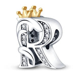 Crowned Royal Letter A~Z Alphabet Charm