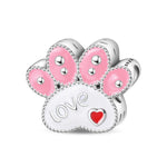 Love Paw Print Charm