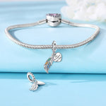 Lucky Feather with Heart Charm