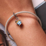 Mad Hatter’s Stacked Teacups Dangle Charm