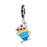 Mad Hatter’s Stacked Teacups Dangle Charm