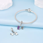 Magical Carpet & Genie Lamp Double Dangle Charm