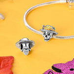 Mexican Catrina Style Skull Charm