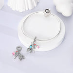 Mirror, Comb & Lipstick Triple Dangle Charm