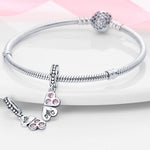 Mom And Dad Clover Double Dangle Charm