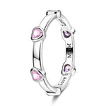 Mom’s Love Heart Gemstone Band Ring