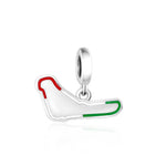 Monza Race Track with Italian Flag Colors Dangle Charm