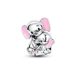 Mother & Baby Elephant Hug Charm