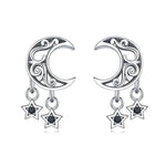 Mystic Moon and Stars Drop Earrings