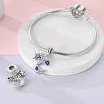 Mystic Moon, Heart, & Butterfly Triple Dangle Charm