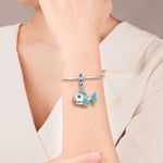 Ocean Blue Fish Charm