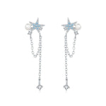 Ocean Star Pearl Drop Earrings