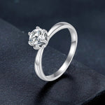 Letoton Classic Moissanite Solitaire Engagement Ring