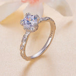 Letoton Floral Moissanite Engagement Ring