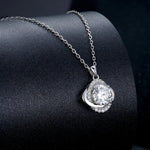 Letoton Moissanite Halo Necklace