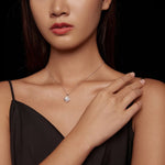 Letoton Moissanite Halo Necklace