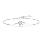 Letoton Solitaire Sterling Silver Moissanite Bracelet