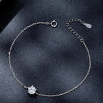Letoton Solitaire Sterling Silver Moissanite Bracelet