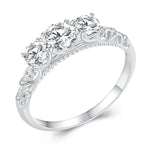 Letoton Three-Stone Moissanite Ring