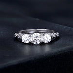 Letoton Three-Stone Moissanite Ring
