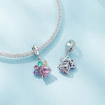 Pastel Pawprint Gemstone Dangle Charm