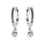 Paw Print Hoop Earrings