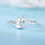 Pearl Bow Ring with Delicate Knot Design