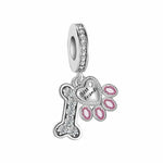 Pet Animal Best Friend Paw Bone Dangle Charm