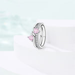 Pink Bow Gemstone Ring