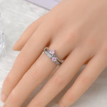 Pink Bow Gemstone Ring