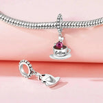 Pink Heart Coffee Cup Love Dangle Charm