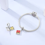 Pizza Box with Slice Dangle Charm