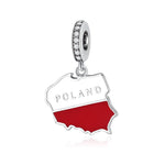 Poland Map Dangle Charm