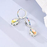 Prismatic Glow Rainbow Drop Earrings