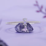 Purple Butterfly & Orchid Charm