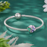 Purple Flower & Dragonfly Charm