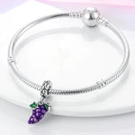 Purple Grapes Dangle Charm