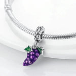 Purple Grapes Dangle Charm