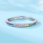 Rainbow Crystal Stackable Ring