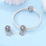 Rainbow Feather Dreamcatcher Dangle Charm