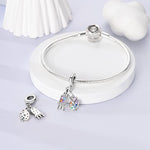 Rainbow Palette & Easel Artist Charm