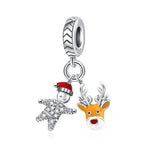 Reindeer & Santa's Helper Double Dangle Charm