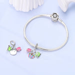 Salad & Tea with Green Apple Triple Dangle Charm