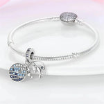 Shimmering Ocean Blue Mermaid Dangle Charm