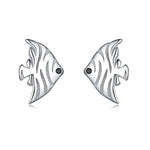 Silver Angelfish Stud Earrings