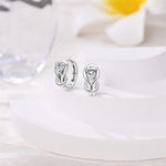 Silver Infinity Hoop Earrings