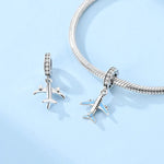 Sky Blue Airplane Travel Dangle Charm