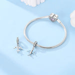 Sky Blue Airplane Travel Dangle Charm