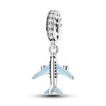 Sky Blue Airplane Travel Dangle Charm