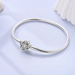 Sparkling Floral Charm Bracelet